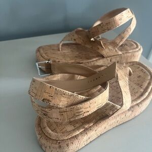Schutz Women's Tan cork Sandals